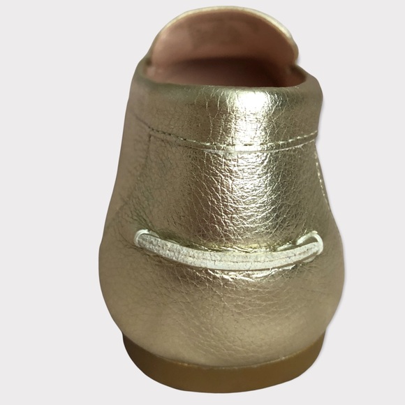 COPY - Kate ♠️ Spade NEW YORK Bergman Gold Leather Loafers Spade Detail authent… - Picture 9 of 15